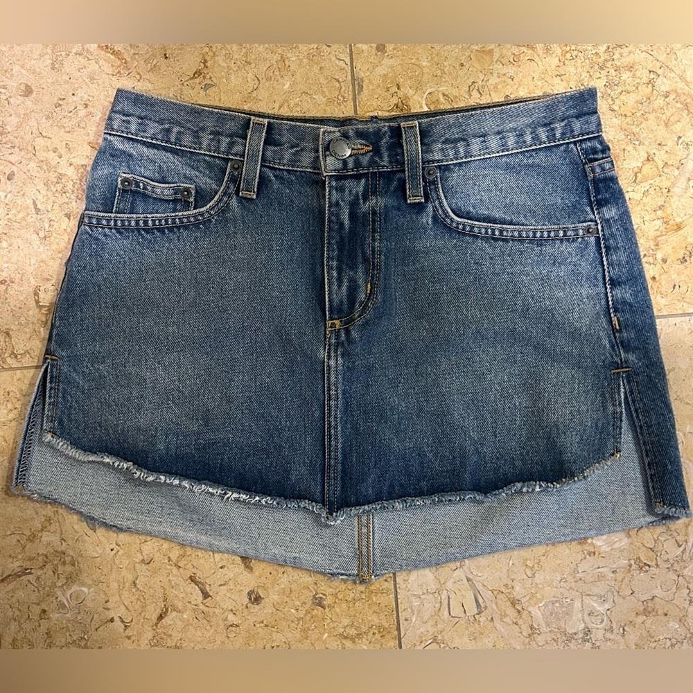 Carmar Festival Blue Denim Mini Skirt Size 26